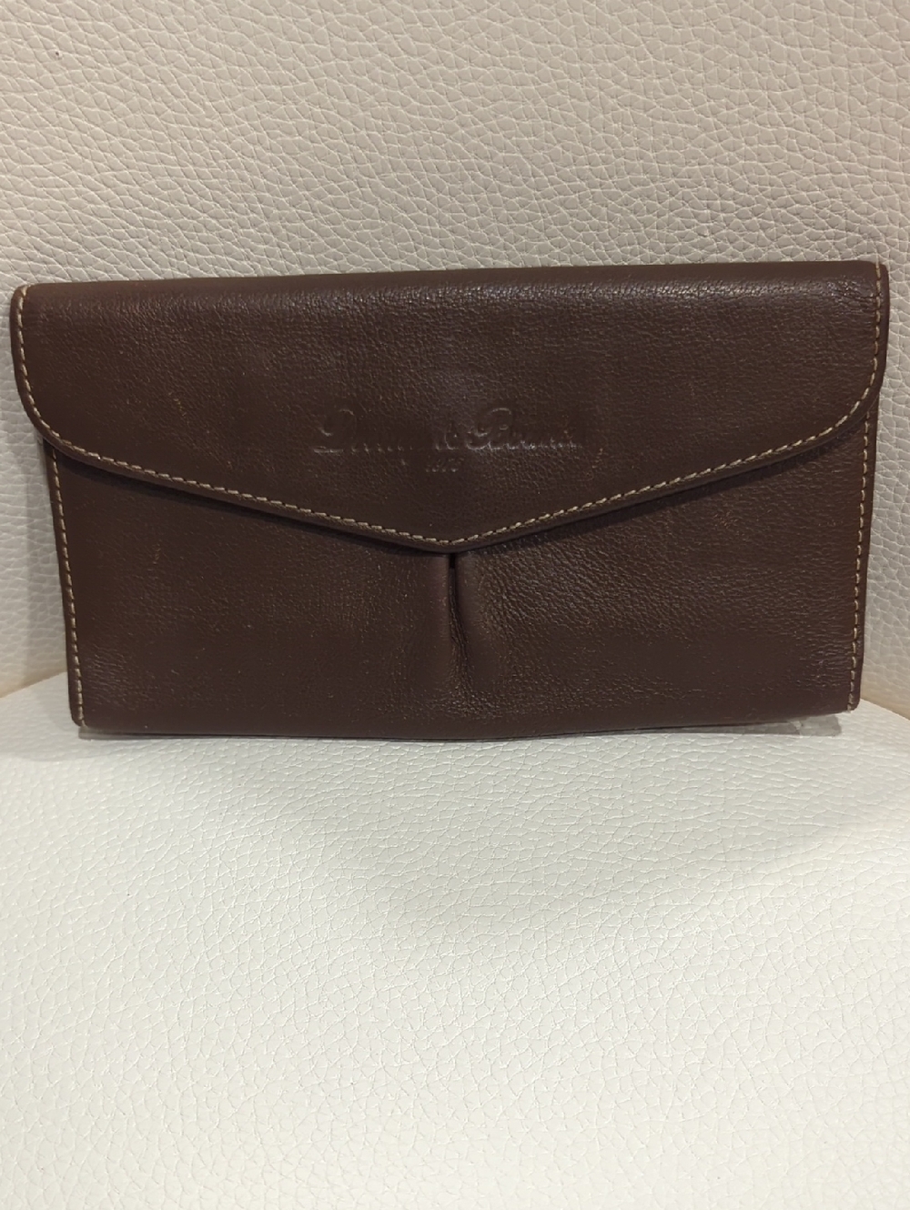 Dooney & Bourke Dark Brown Leather Envelope Wallet